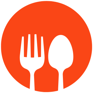 a fork and a spoon icon